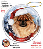 Tibetan Spaniel Howliday Dog Christmas Ornament