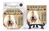 Tibetan Terrier Assorted A House Is Not A Home Stone Drink Coaster