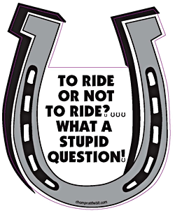To Ride Or Not To Ride What A Stupid Question Chompin' Horseshoe Magnet
