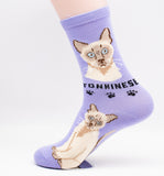 Tonkinese Socks Cat Breed Foozy Novelty Socks