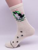 Tuxedo Cat Dog Breed Novelty Socks Gray