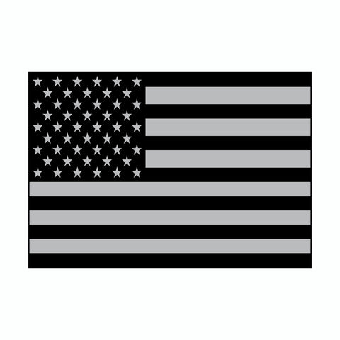 US American Flag Support Black and White Vinyl Car Sticker
