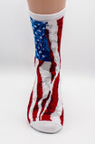 US American Flag White Novelty Socks