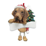 Dangling Leg Vizsla Dog Christmas Ornament