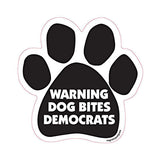 Warning Dog Bites Democrats Paw Magnet