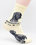 Weimaraner Socks Dog Breed Foozy Novelty Socks
