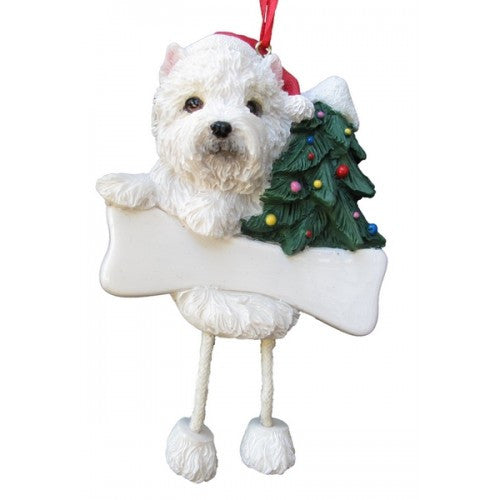 Dangling Leg West Highland Terrier Westie Dog Christmas Ornament