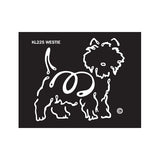 K Line West Highland Terrier Westie Dog Car Window Decal Tattoo
