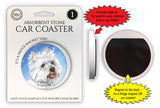 West Highland Terrier Magnetic Car Coaster