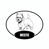 West Highland Terrier Westie Euro Vinyl Dog Car Sticker