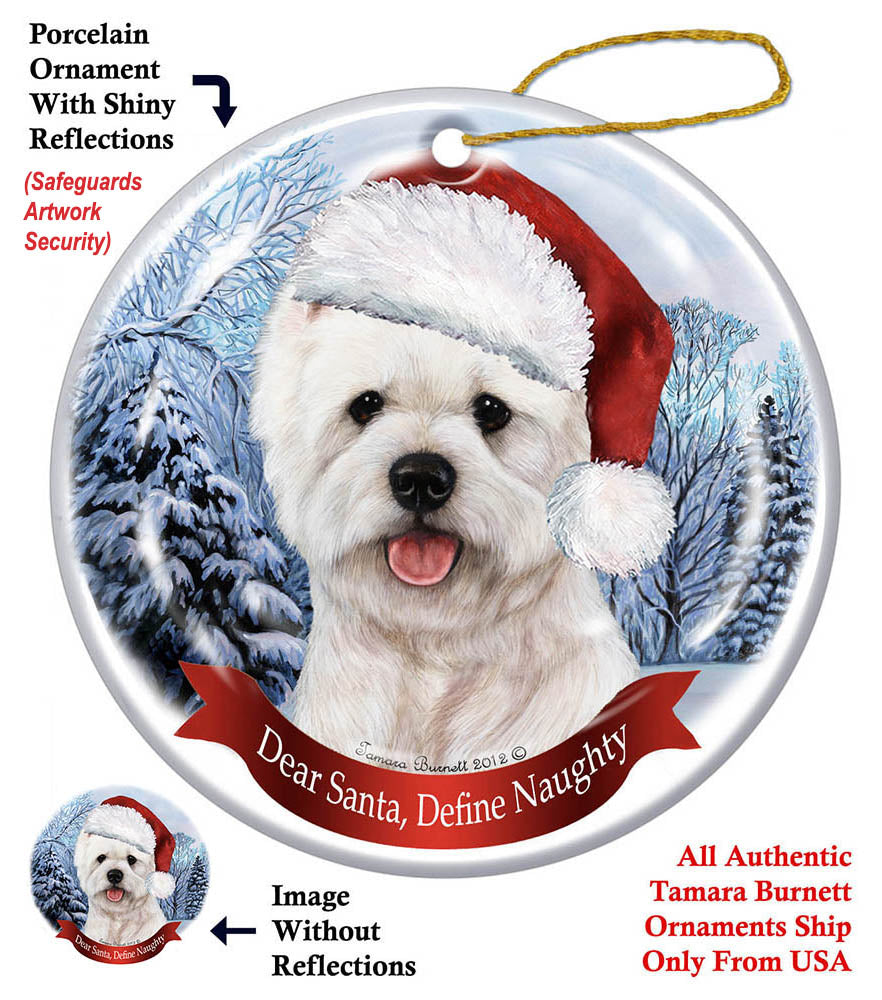 West Highland Terrier Westie Howliday Dog Christmas Ornament