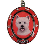 West Highland Terrier Westie Dog Spinning Keychain