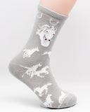 Morgan Quarter White Assorted Horse Farm Animal Novelty Socks
