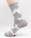 Morgan Quarter White Assorted Horse Farm Animal Novelty Socks