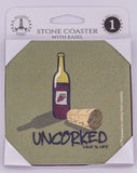 Wine Is Life Uncorked Stone Drink Coaster