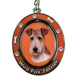 Wire Fox Terrier Dog Spinning Keychain