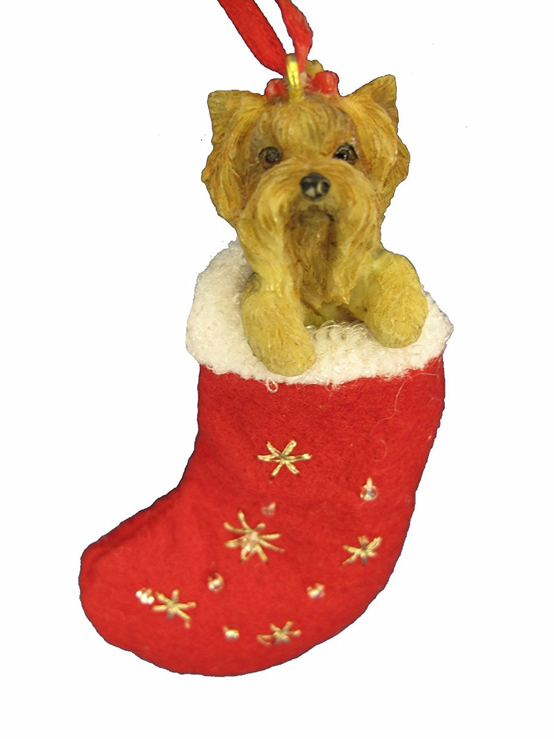 Santa's Little Pals Yorkshire Terrier Yorkie Puppy Christmas Ornament
