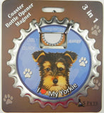 Yorkshire Terrier Yorkie Puppy Dog Bottle Ninja Stainless Steel Opener Magnet
